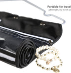 BB Brotrade Hanging Jewelry Organizer,Accessories Organizer,56 Zipper Pocket Organizer for Holding Jewelries (Black-Zipper)