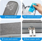 YOUSHARES Insulin Cooler Travel Case - TSA Approved for Ozempic, Mounjaro Injection Pen, Diabetic Medication Cooling Bag for Zepbound, Refrigerated Diabetes Storage Kit with 2 Ice Pack
