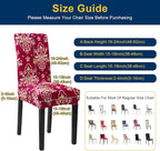 Dining Room Chair Covers - Stretch Kitchen Chair Covers Set of 4, Removable Washable Slipcovers for Home, Hotel, Banquet