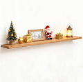 Fun Memories 48 Inch Floating Shelves for Wall, Solid Elm Wood Wall Shelf for Home Decor, Heavy-Duty Hardwood Floating Shelf for Bedroom, Bathroom, Living Room, Set of 1