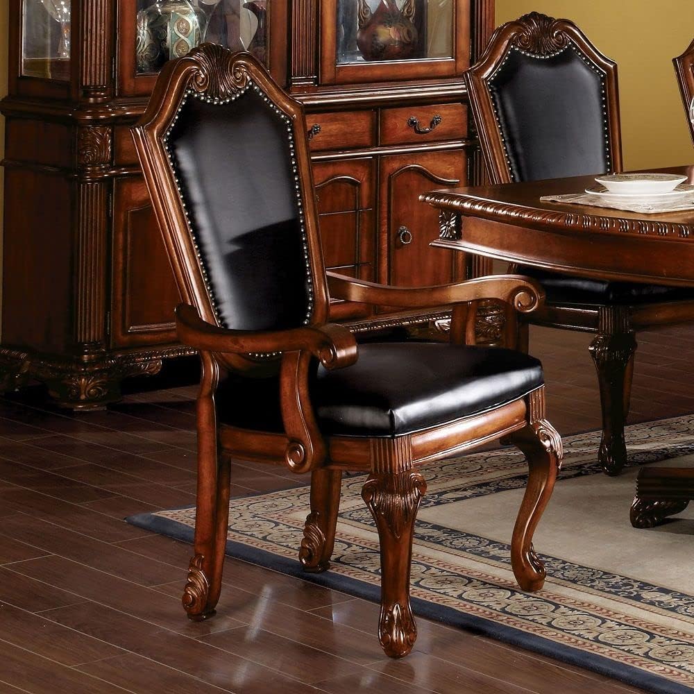 7-Piece Dining Kitchen Set with Dining Extendable Table, 4 Side Chairs and 2 ...