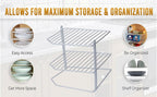 YBM Home 2215vc Ybmhomes 3 Tier Corner Helper Shelf, 9" D x 9" W x 8" H, White
