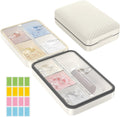 Restree Weekly Pill Organizer, Magnetic Moisture Proof Pill Case, Large Capacity Travel Pill Box with Inner Clear Lid for Vitamins, Supplements, and Daily Medications 8 Compartment (White)