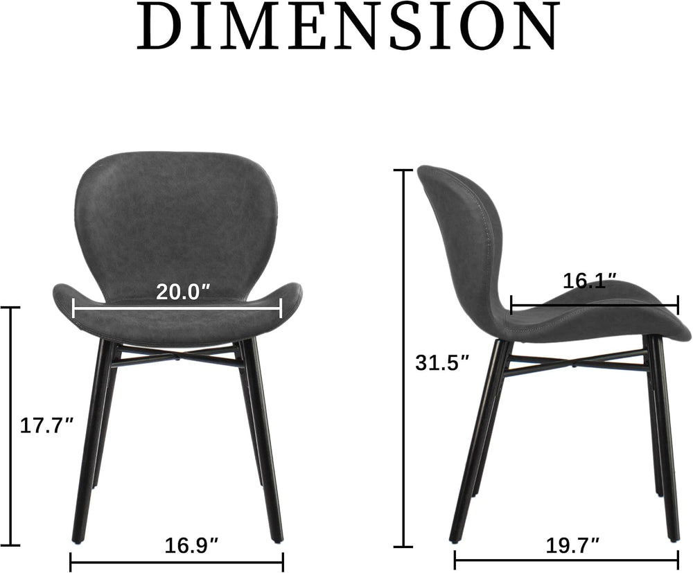 Modern Dining Chair Set of 4, Comfortable Dining Room Chairs with Thick Cushi...