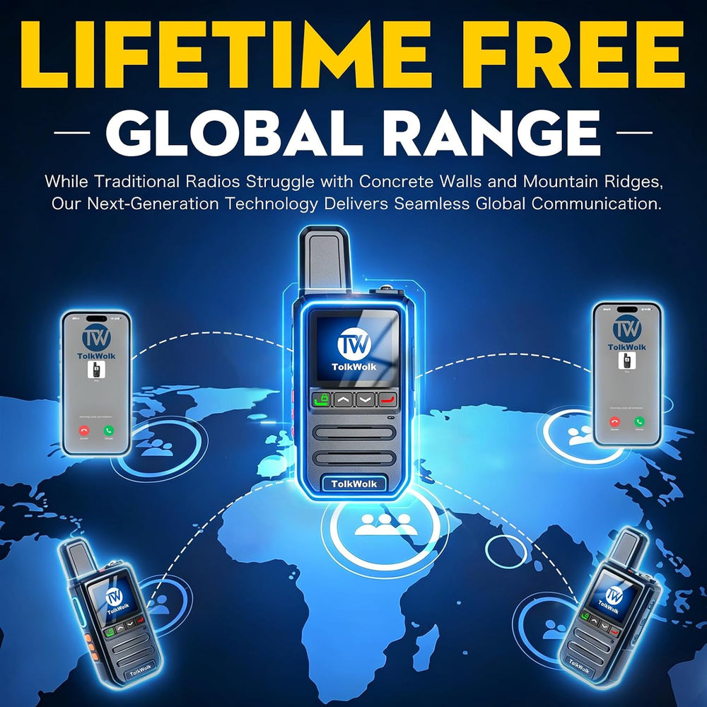 Lifetime Free Rapid Walkie Talkies Long Range Radio for Team,Outdoor,Family