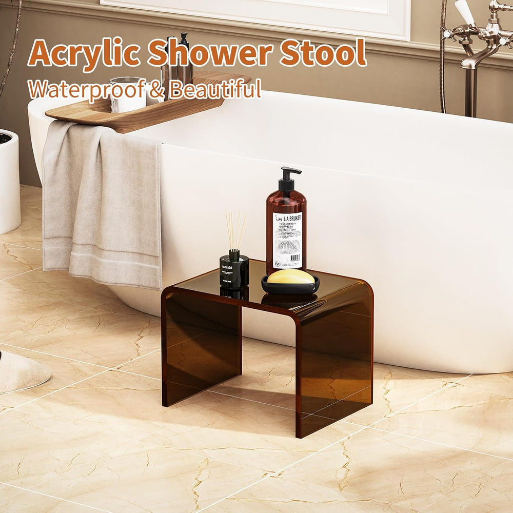 Acrylic Step Stool Small Clear Acrylic Foot Stool for Bathroom Bedroom Kitche...