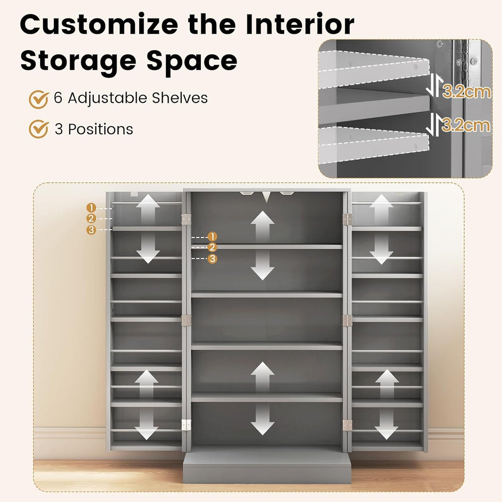 TANGZON 41"/47" Kitchen Cupboard, Kitchen Pantry Cabinet with Doors...