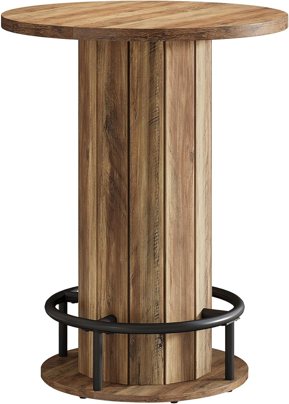 Tribesigns Round Dining Table, Bar Height Commercial Kitchen Table with Wood ...