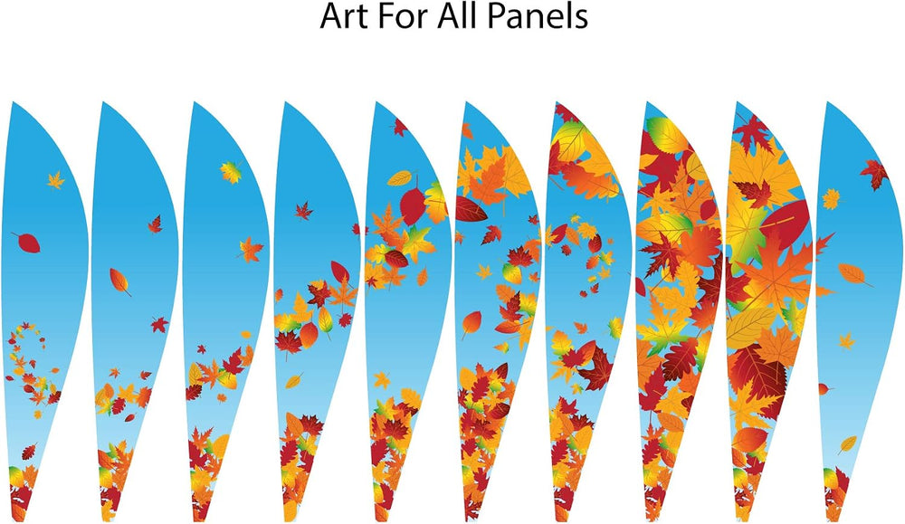 In the Breeze 0997 Fall Leaves Hot Air Balloon Spinner, 10-Panel