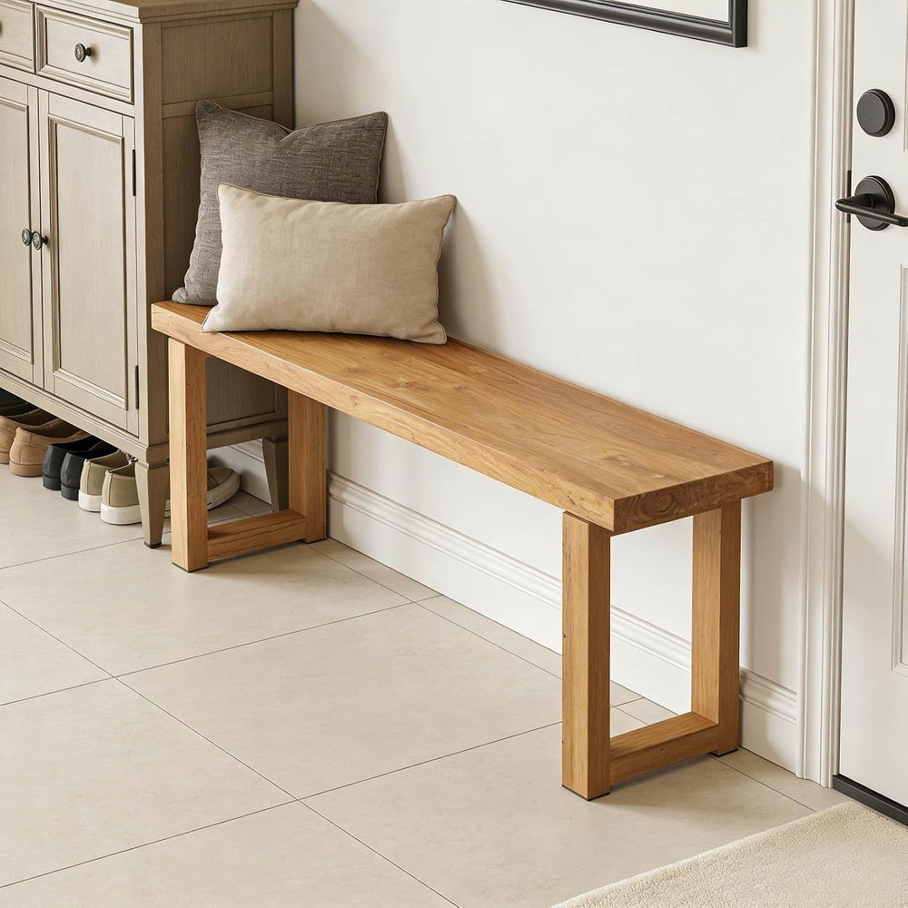 Narrow Farmhouse Bench Skinny Wooden Entryway Long Bench 32" 39" 47...