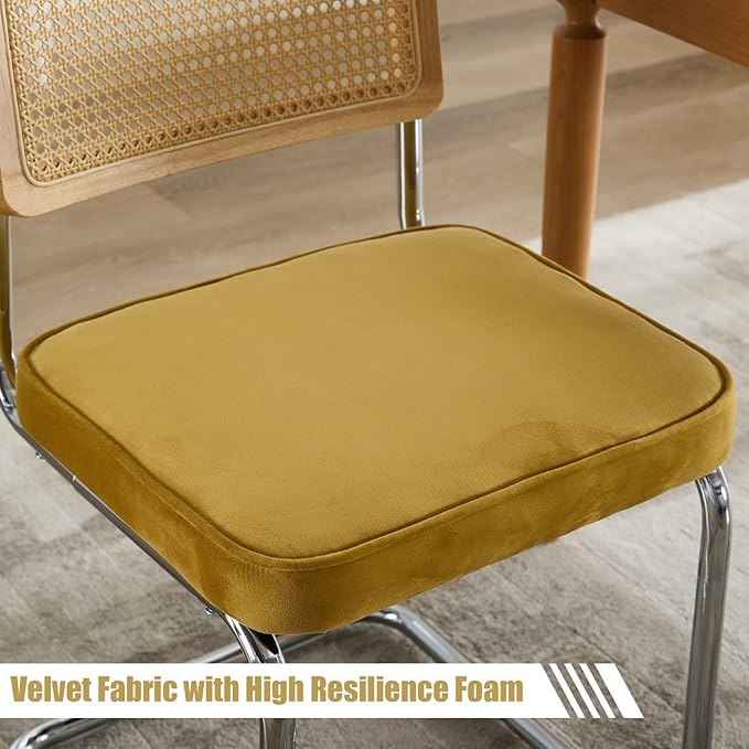 3-Piece 23.6" Round Dining Table Set for 2 with Upholstered Chairs – Space-Saving Modern Small Kitchen Cafe Bistro Set(Gold Velvet Chair)