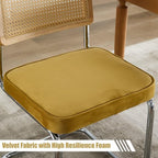 3-Piece 23.6" Round Dining Table Set for 2 with Upholstered Chairs – Space-Saving Modern Small Kitchen Cafe Bistro Set(Gold Velvet Chair)