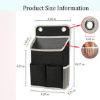 Hanging Basket for Organizing, Wall Organizer with Pockets and Over The Door Organizer，Can for Home, Closet, Office and Camper (Black2)