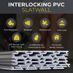 DLDIRECT 36" X 48" - Grey Slatwall Panel Garage Organizer: Heavy Duty Wall Mounted PVC Rack, Interlocking Slat Paneling for Garage Storage, Slotwall Board, Shelves System
