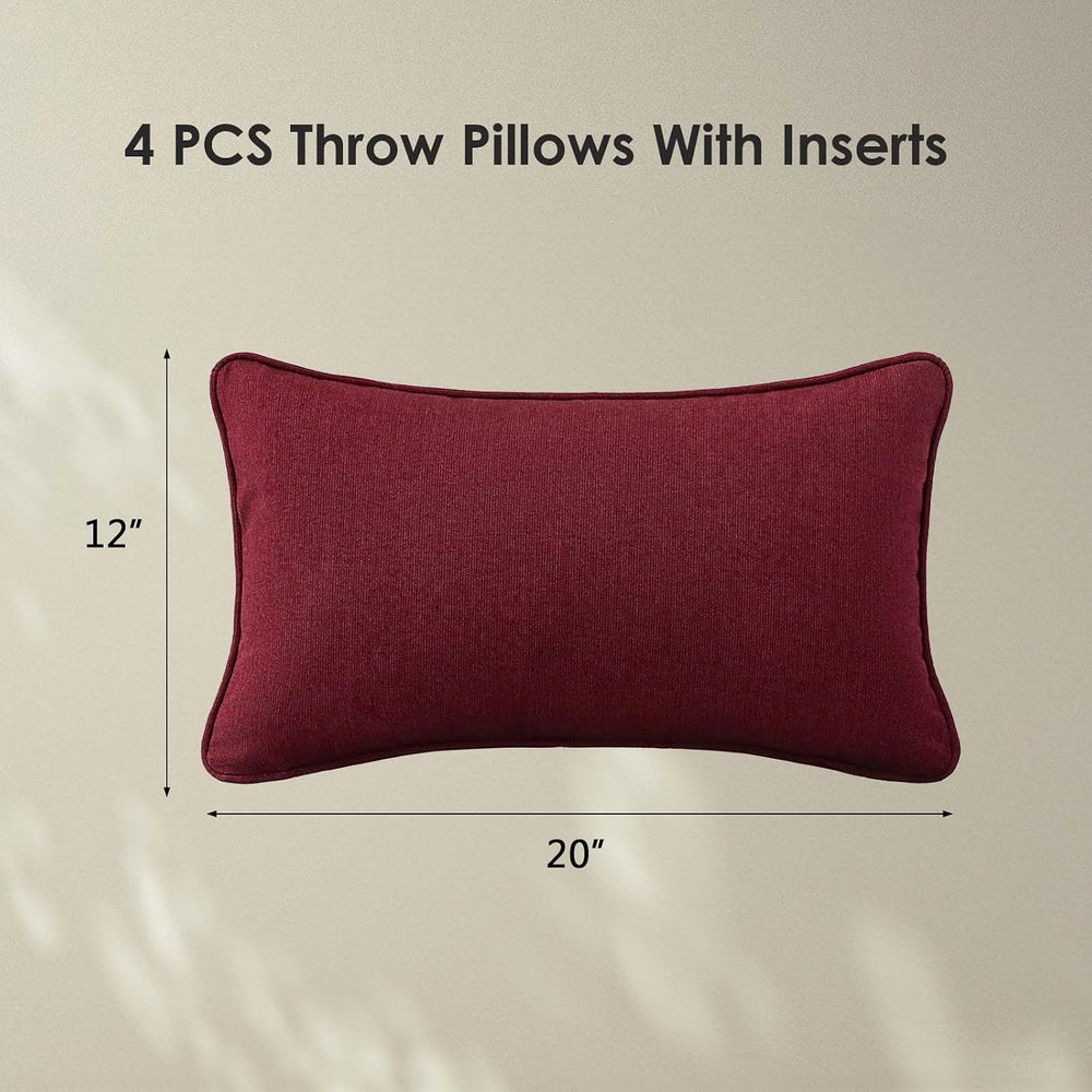 Unimatta Sunbrella Decorative Outdoor Water Repellent Throw Pillows with Inse...