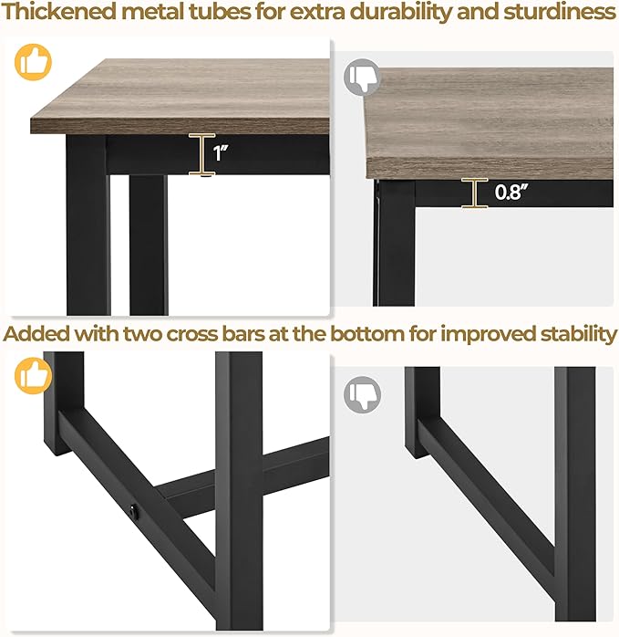 Yaheetech 3 Piece Dining Table Set - Kitchen Table & Chair Sets for 2 - C...