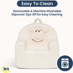 Delta Children - Serta Counting Sheep Kids Sherpa Foam Chair, Cream