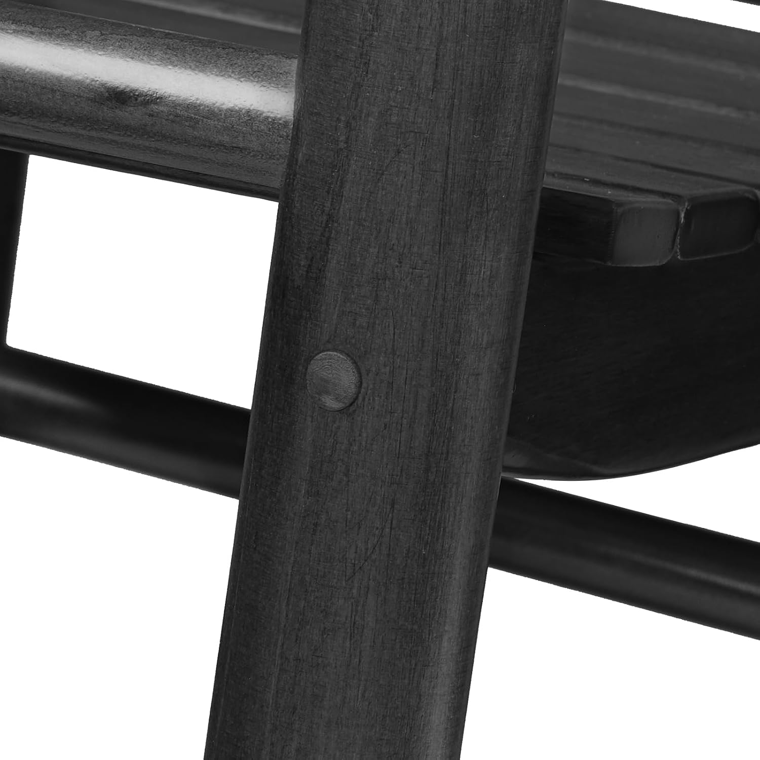 GnL Recsports Child's Wood Porch Rocker - Perfect for Indoor or Outdoor All Weather Rocker for Garden, Lawn, Balcony, Backyard and Patio Use - Suitable for 3-7 Years Old (Black)