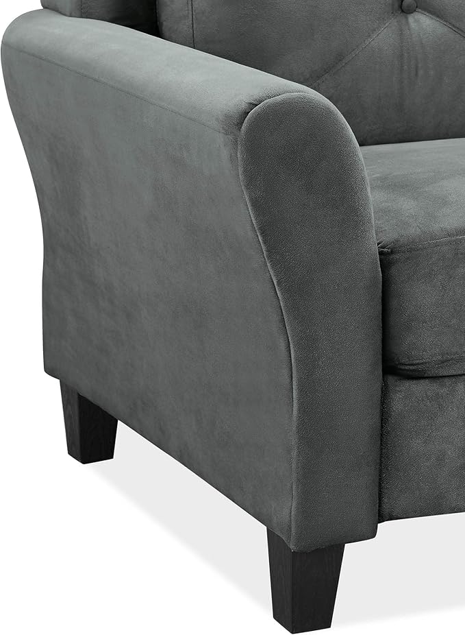 Lifestyle Solutions Harrington Sofa in Grey, Dark Grey