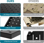 4 Pack 12-Inch X 24-Inch Metal Pegboard Wall Panels, Peg Boards for Garage Tool Storage (Black1224)