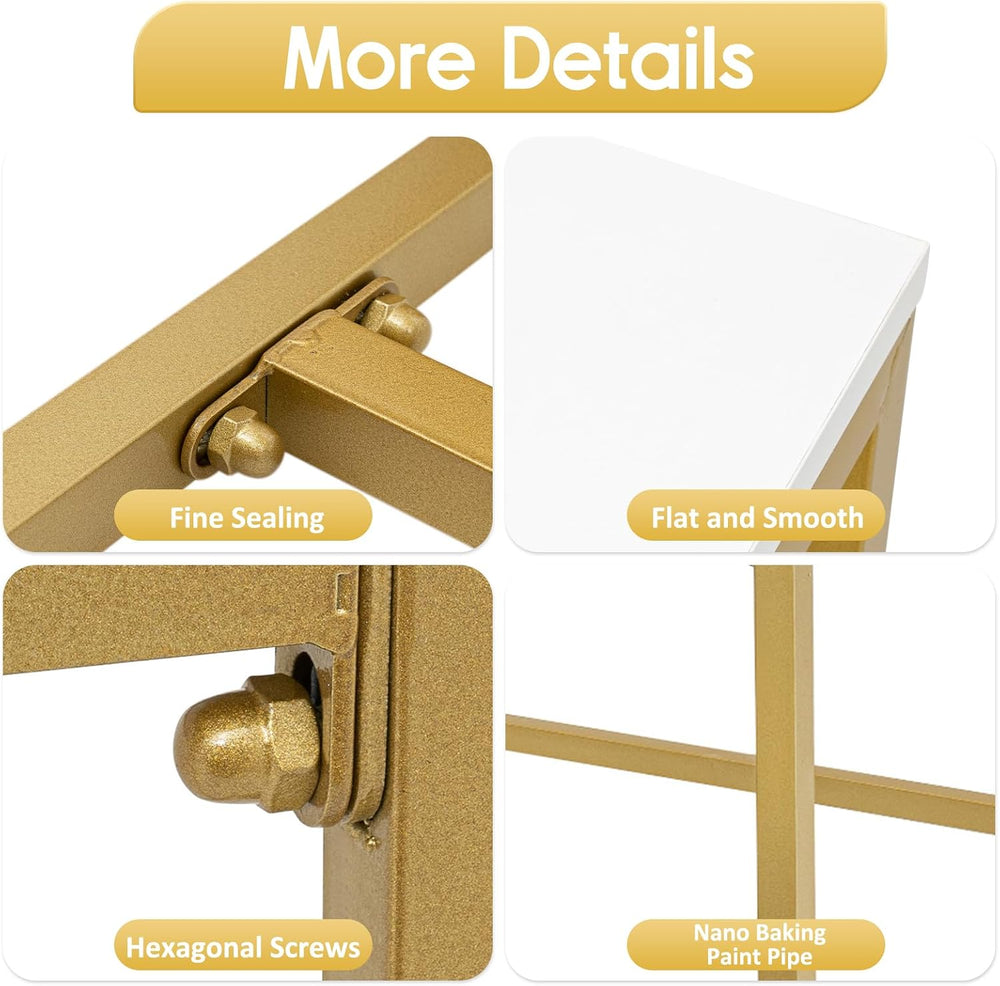 Modern Nesting Tables Retail Display Tables Set of 2 Gold Shoe Handbag Displa...