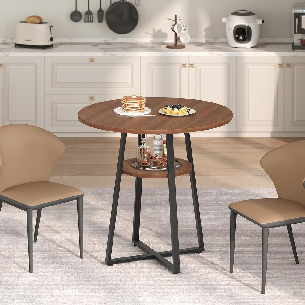 MAHANCRIS 31.5" Round Dining Table for 2-4, Farmhouse Kitchen Table with...