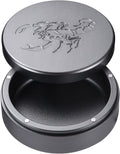 2.5inchBEIJIATE Magnetic Metal Can, Holder, Metal Container, Carved Tin with Magnetic Closure, Aluminum Container, Slim Pouch Can, zyn metal can,zyn container Storage Box (Gray)