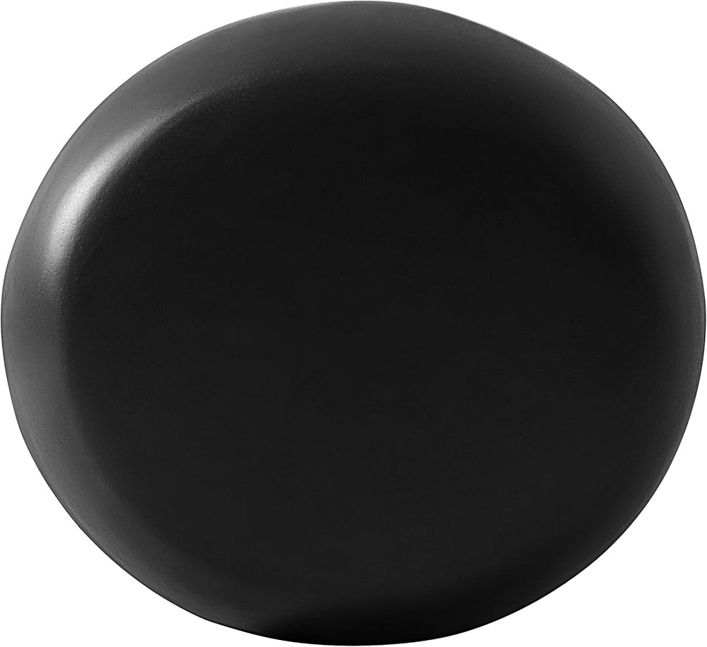 Black Concrete Side Table Unique Sculptural End Table, 19” Tall Handmade Ceme...