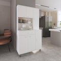 1 Shelf 1 Drawer Pantry Cabinet White