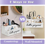 UNISTYLE Hair Dryer Holder Countertop Hair Tool Blow Dryer Holder, Hair Accessories Organizer for Bathroom Decor Supplies Storage and Vanity Caddy for Styling Accessories