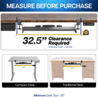 VIVO Large Clamp-on Computer Keyboard and Mouse Under Desk Slider Tray, 27 x 11 inch Pull Out Platform Drawer, Light Wood, MOUNT-KB05A