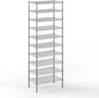 18" Deep x 30" Wide x 86" Height Wire Shelving Kit | 10-Tier | NSF Commercial Storage Rack Unit