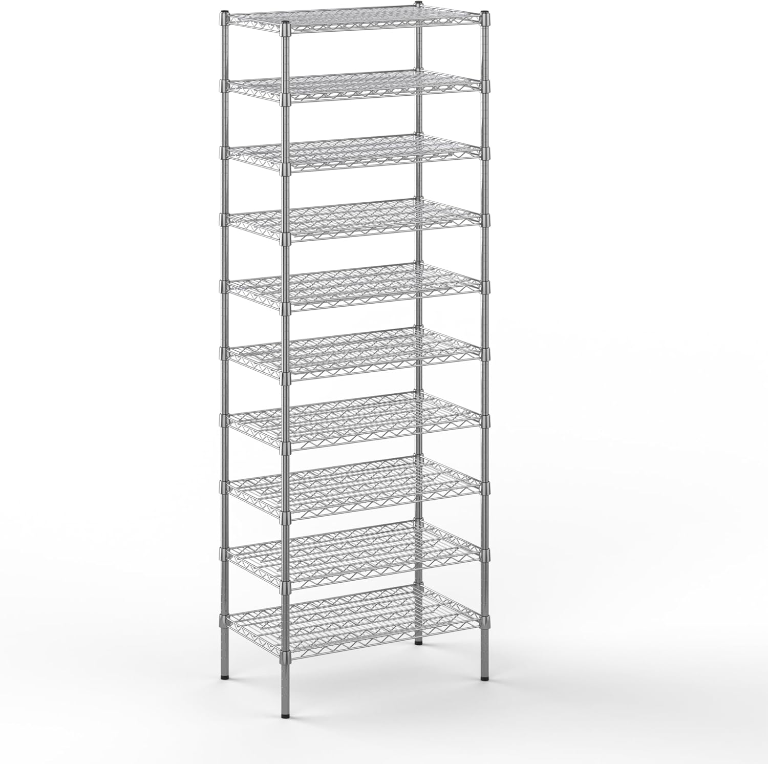 18" Deep x 30" Wide x 86" Height Wire Shelving Kit | 10-Tier | NSF Commercial Storage Rack Unit
