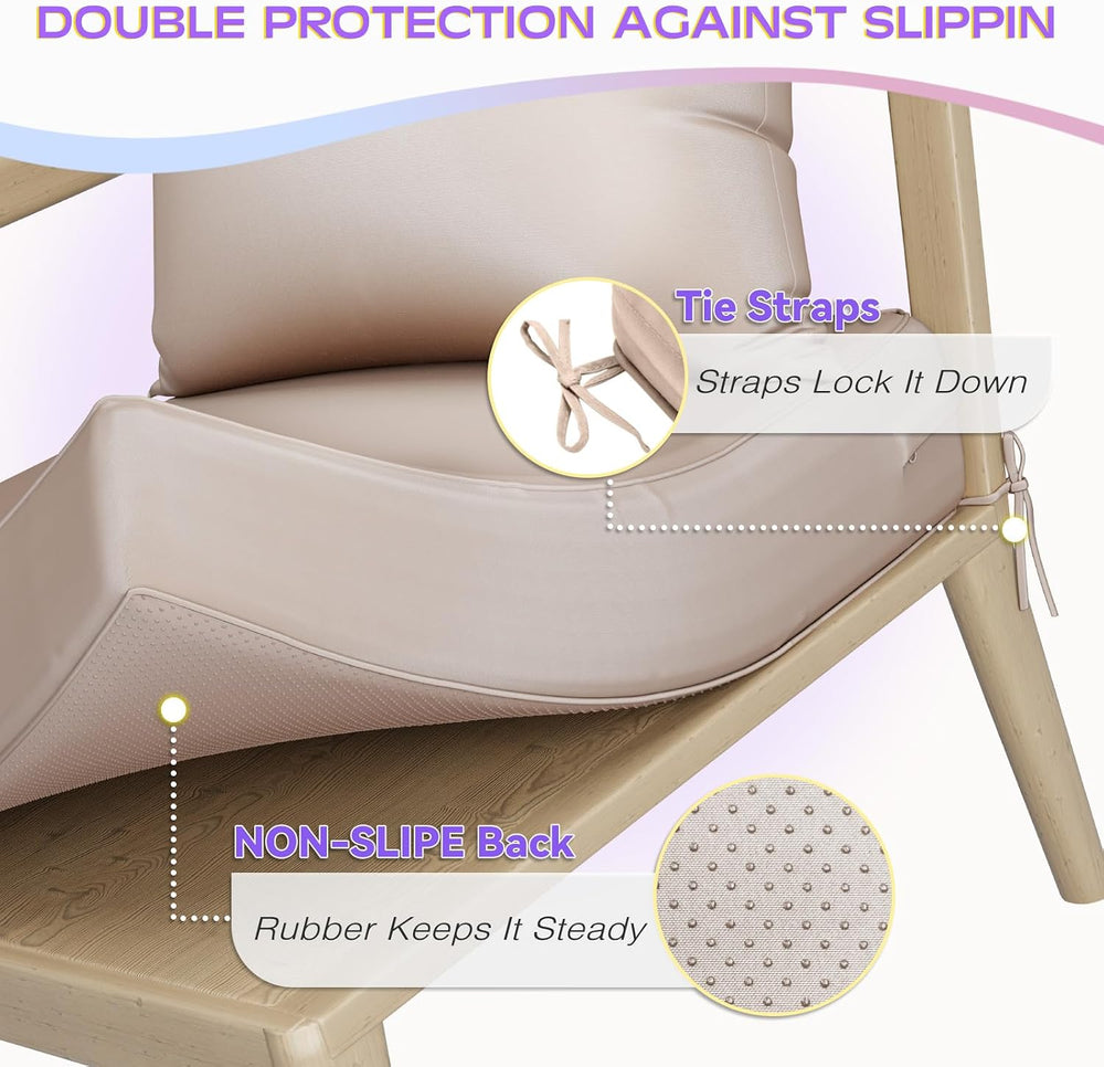 Outdoor Chair Cushions Set of 4, 24 x 24 Inch Patio Furniture Cushions with S...