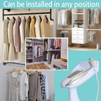 Ironing Board Hanger Wall Mount for Clothes for Conair Handheld Garment Steamer，for Laundry Rooms Storage Organizer,Garment Steamer Stand Compatible with Conair GS59X、GS59B Models (Black)