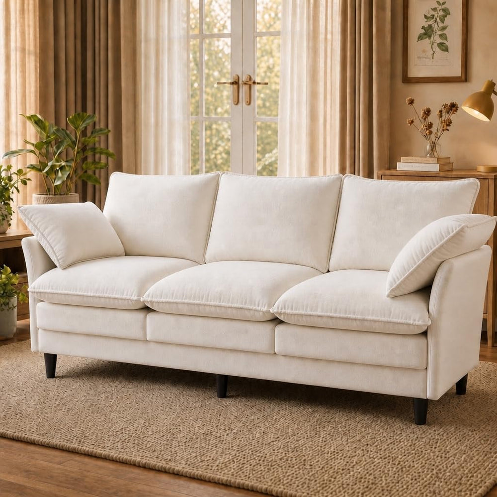 KYJ 69” Small Sofa, Cloud 3-Seat Love Seat, Small Couch for Living Room | 3 L...