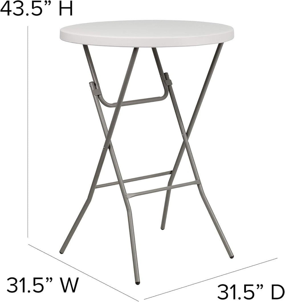 Flash Furniture Kathryn 31.5" Round All-Occasion Folding Bar Height Tabl...