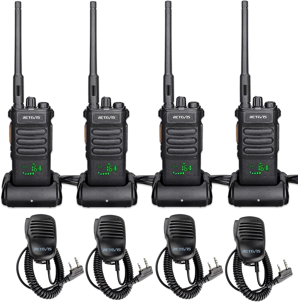 Retevis RT86 2 Way Radio Long Range with Mic for Warehouse,High Power,4Pack