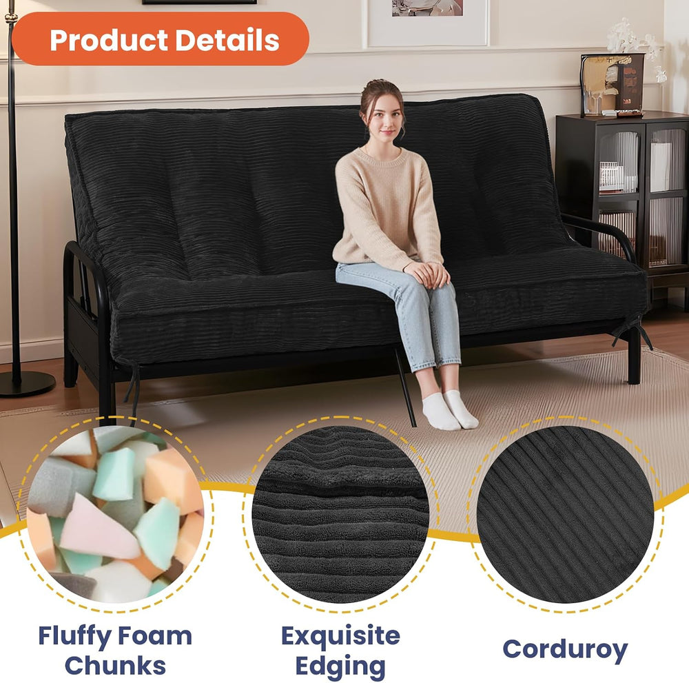 8" Futon Mattress Full Size, Futons Sofa Bed Sleeper Couch Bed, Roll Up ...