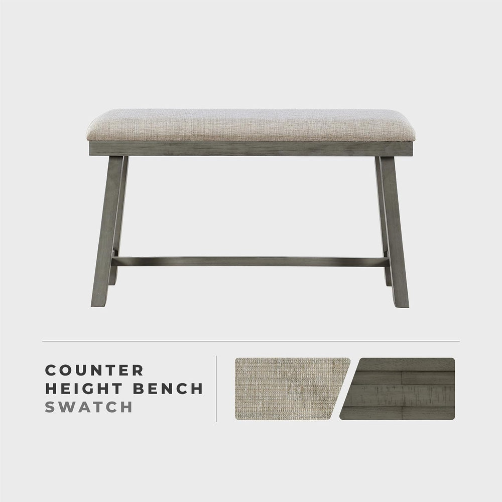 Lexicon Counter Height Bench for Dining Room Table, 41.5" Wood Bench wit...