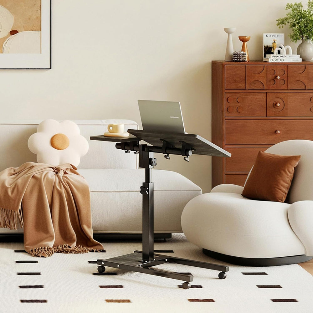 Laptop Desk Stand for Bed Portable Desk Overbed Bedside Mobile Laptop Table R...