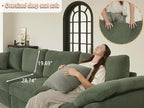EASE MOOSE Sectional Modular Sofa,FSC Certified Oversized U Shape Sectional Couch Wide Deep seat Sectional Sofa,Green