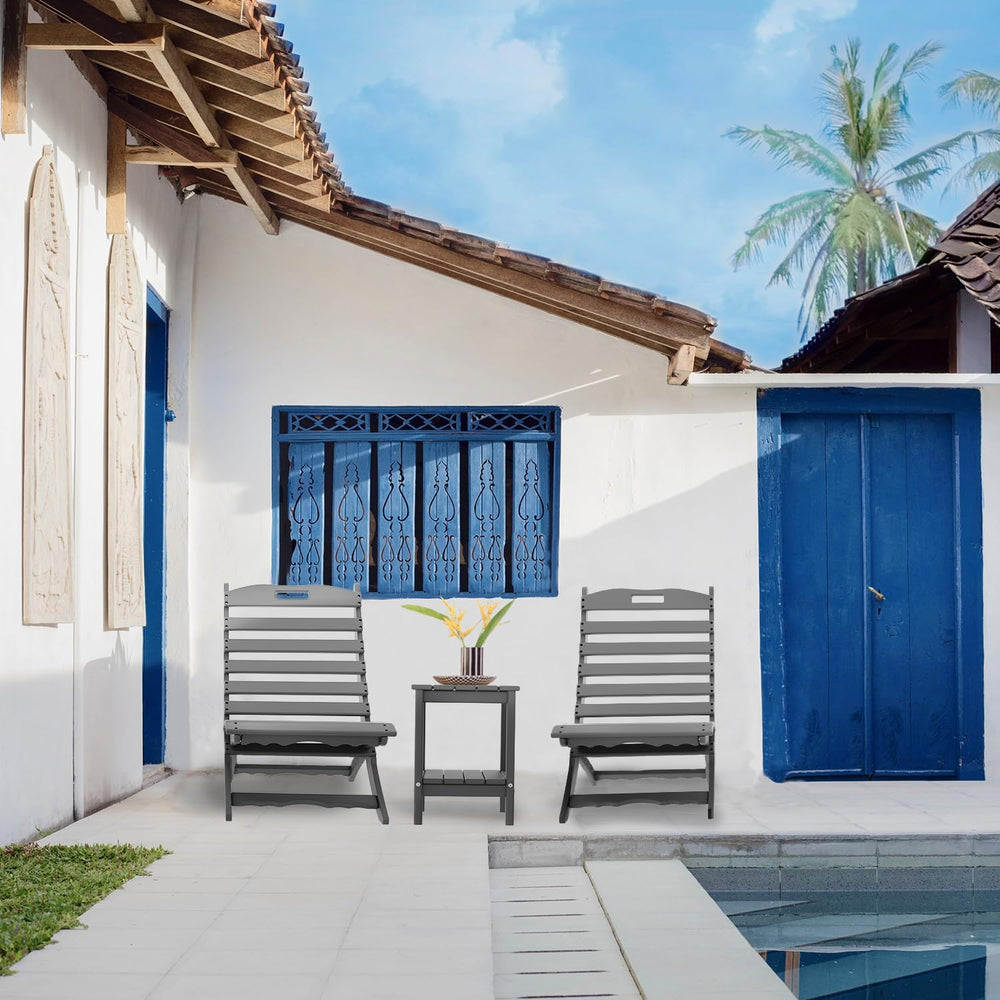 IVY&LANE Portable Xavier-Chairs Set of 2 | Folding-Adirondack-Chair | HDP...