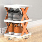 Yosoo Plastic Folding Shoe Rack Foldable Shoe Shelf Plastic Organizer with Easy Assembly Foldable Design Multi Layer Storage for Living Room Bedroom Dormitory Hallway