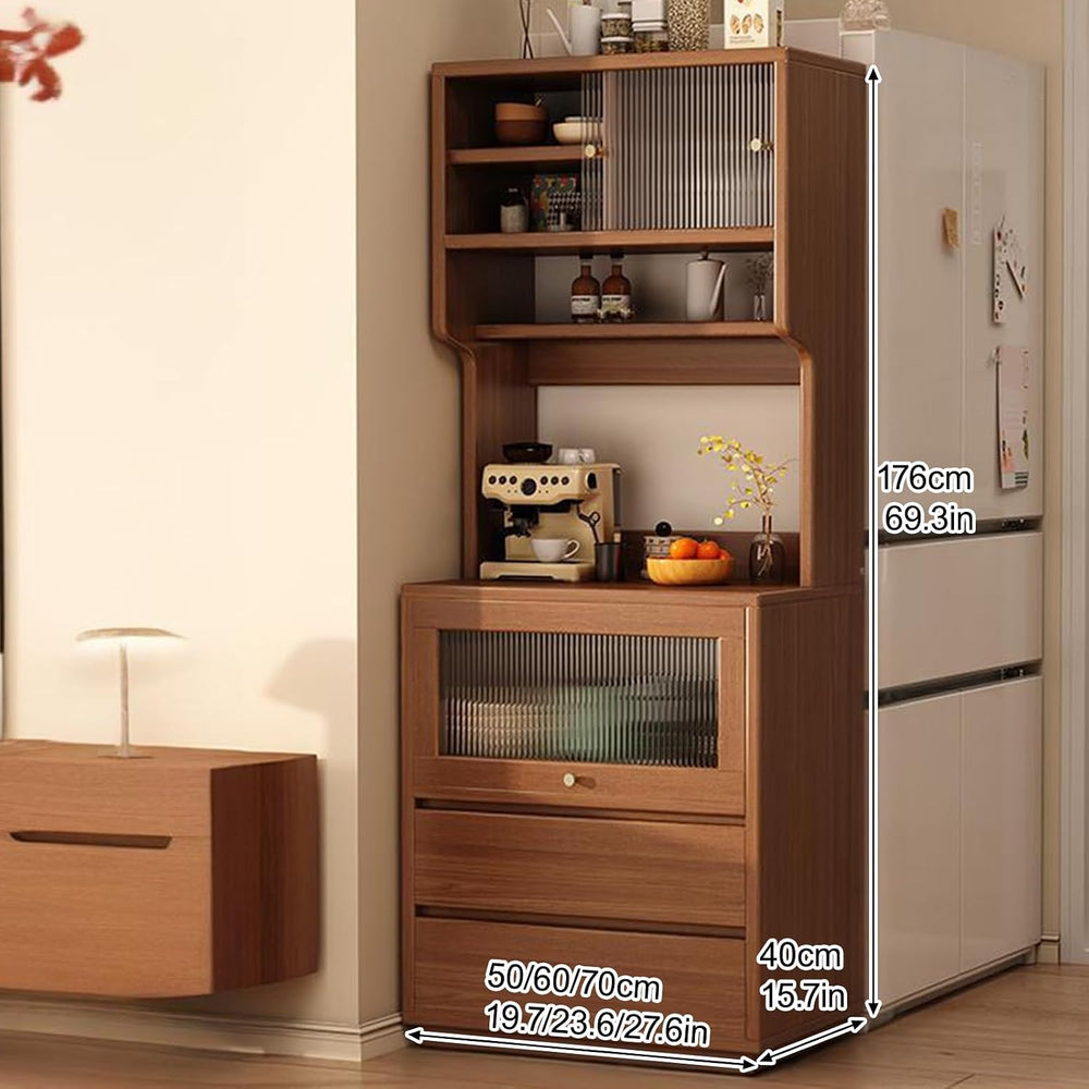Kitchen Pantry Cabinet, Pantry Storage Cabinet with Doors and Shelves, Tall S...