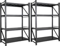 Set of 2 48" Wide Heavy Duty Garage Shelving Units,3000LBS 24 Deep Storage Shelves,Metal Garage Shelves,Large Storage Rack,Steel Shelf,Industrial Shelving for Shop,Warehouse,48" W x 24" D x 70" H
