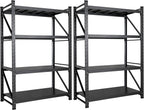 Set of 2 48" Wide Heavy Duty Garage Shelving Units,3000LBS 24 Deep Storage Shelves,Metal Garage Shelves,Large Storage Rack,Steel Shelf,Industrial Shelving for Shop,Warehouse,48" W x 24" D x 70" H