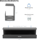 VIVO Under Desk 17 inch Cable Management Tray, Power Strip Holder, Cord Organizer, Wire Tamer for Office and Home, Black, DESK-AC06-1C
