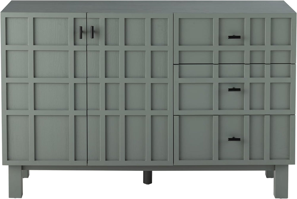 Aoikax 48” Sideboard, Buffet Cabinet with 2 Doors & 3 Drawers, Sage Green