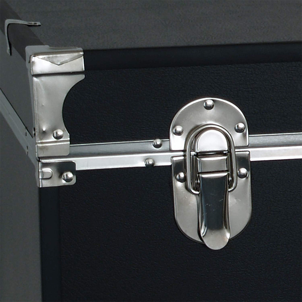 Seward Traveler Trunk with Wheels & Lock, Black, 31-Inch